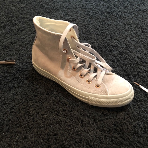 grey suede converse rose gold